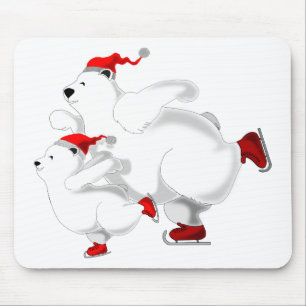 Alfombrilla de ratón con osos de Navidad