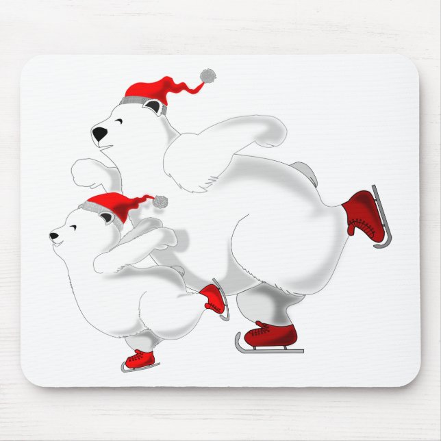 Alfombrilla de ratón con osos de Navidad (Frente)