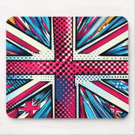 Alfombrilla de ratón con union jack estilizada