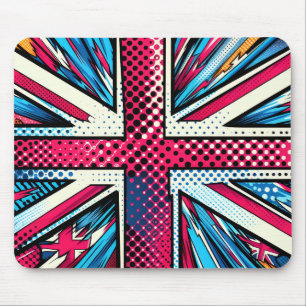 Alfombrilla de ratón con union jack estilizada