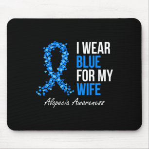 Alfombrilla De Ratón Conciencia De Alopecia Que Uso Azul Para Mi Esposa
