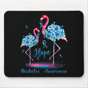Alfombrilla De Ratón Conciencia de la Diabetes del Flamenco