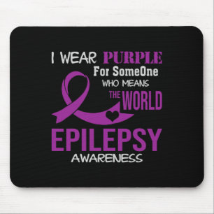 Alfombrilla De Ratón Conciencia de la Epilepsia Llevo Morado Por Mi Alg