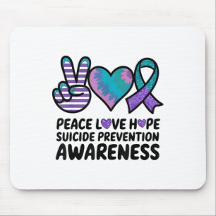 Alfombrilla De Ratón Conciencia de Prevención del Suicidio con Tie Dye 