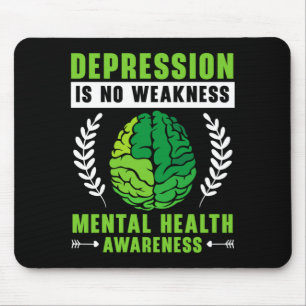 Alfombrilla De Ratón Conciencia de prevención hombres salud mental depr