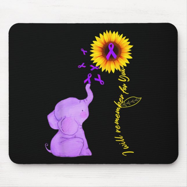 Alfombrilla De Ratón Conciencia del alzheimer del girasol para la que r (Frente)