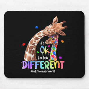Alfombrilla De Ratón Conciencia Del Autismo Está Bien Ser Un Giraffe Di