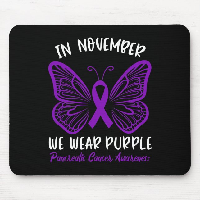 Alfombrilla De Ratón Conciencia Del Cáncer Pancreático En Noviembre Usa (Frente)