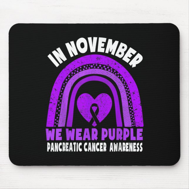 Alfombrilla De Ratón Conciencia Del Cáncer Pancreático En Noviembre Usa (Frente)
