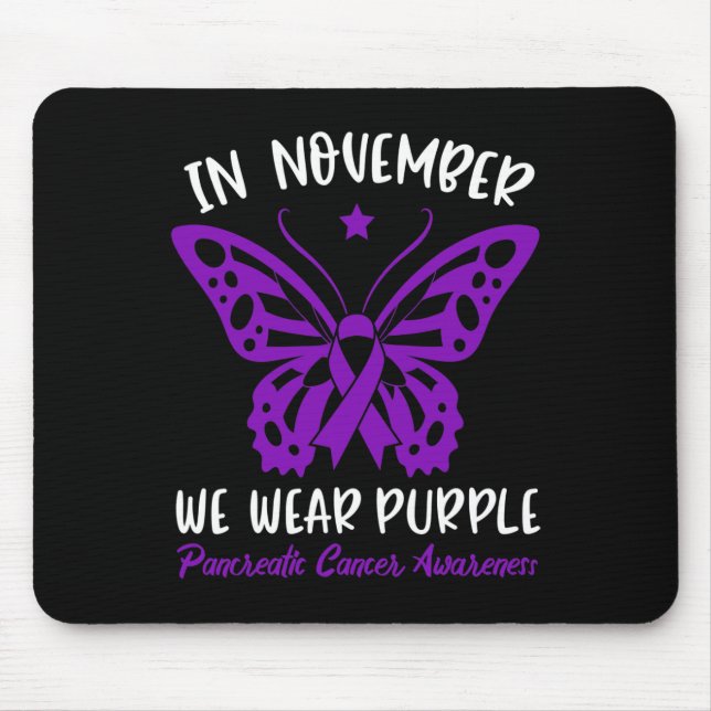 Alfombrilla De Ratón Conciencia Del Cáncer Pancreático En Noviembre Usa (Frente)