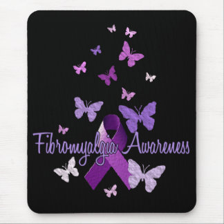 Alfombrilla De Ratón Conciencia del Fibromyalgia (cinta y mariposas)