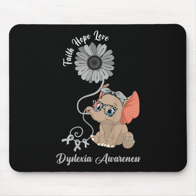 Alfombrilla De Ratón Conciencia Elephant Faith Esperanza Amar el Giraso (Frente)