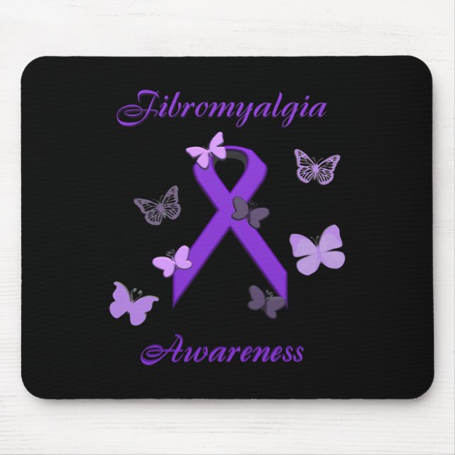 Alfombrilla De Ratón Conciencia Enfermedad púrpura invisible (Frente)