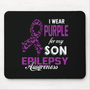 Alfombrilla De Ratón Conciencia Epilepsia Que Llevo Púrpura Para Mi Fam