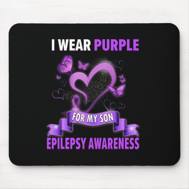 Alfombrilla De Ratón Conciencia Epilepsia Que Llevo Púrpura Por Las Muj (Frente)