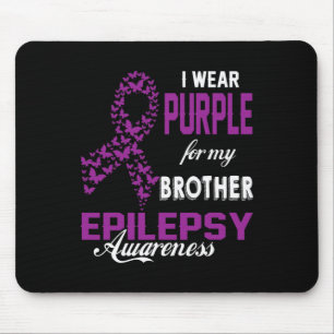 Alfombrilla De Ratón Conciencia Epilepsia Que Uso Púrpura Para Mi Herma