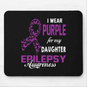 Alfombrilla De Ratón Conciencia Epilepsia Que Uso Púrpura Para Mi Hija 