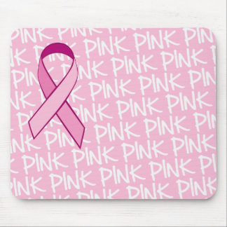 Alfombrilla De Ratón Conciencia Mousepad - cinta rosada del cáncer de