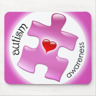 Alfombrilla De Ratón Conciencia Mousepad - rosa del autismo