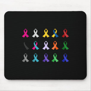 Alfombrilla De Ratón Conciencia mundial sobre el cáncer cruza la vestim