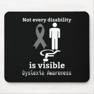 Alfombrilla De Ratón Conciencia Octubre Cinta plateada Profesora disléx