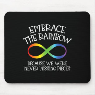 Alfombrilla De Ratón Conciencia sobre el autismo abraza el arco iris co