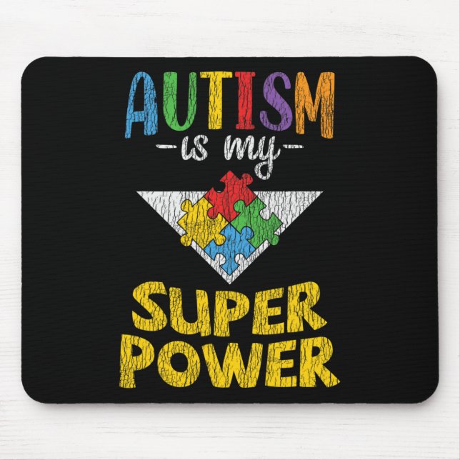 Alfombrilla De Ratón Conciencia sobre el autismo - ¿Es mi superpoder un (Frente)