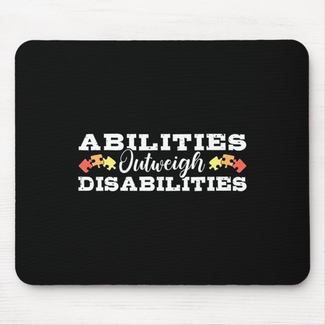 Alfombrilla De Ratón Conciencia sobre el autismo - Las habilidades supe (Frente)