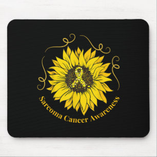 Alfombrilla De Ratón Conciencia sobre el cáncer de sarcoma Cinta amaril