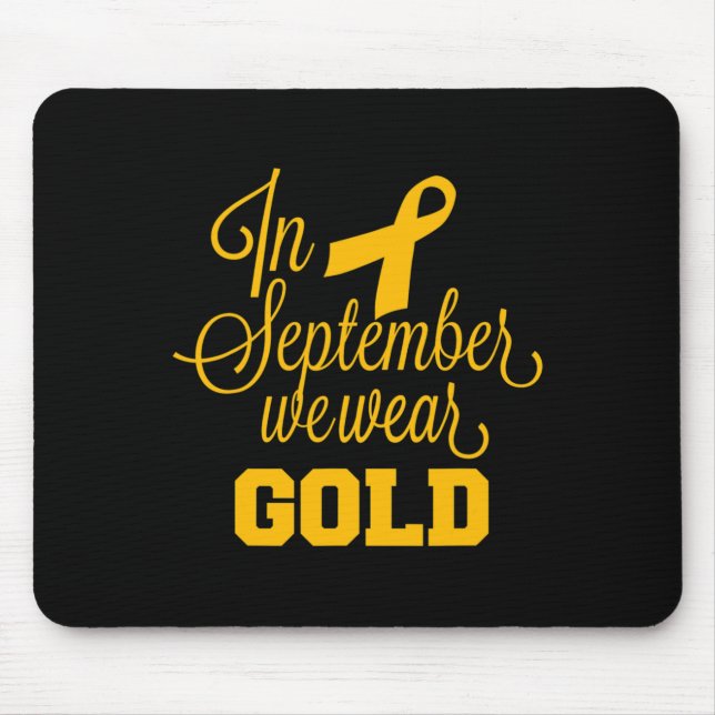 Alfombrilla De Ratón Conciencia Sobre El Cáncer Infantil En Septiembre, (Frente)