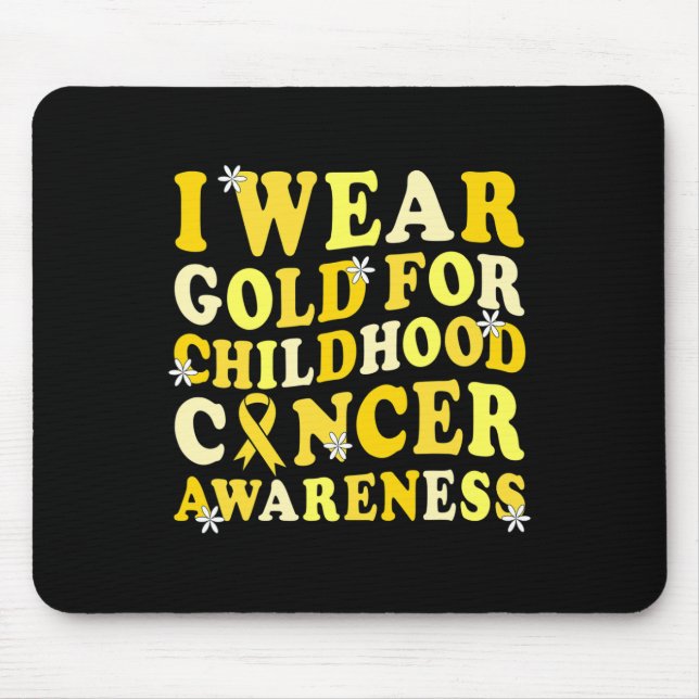 Alfombrilla De Ratón Conciencia Sobre El Cáncer Infantil En Septiembre, (Frente)
