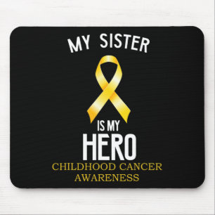 Alfombrilla De Ratón Conciencia sobre el cáncer infantil Mi hermana es