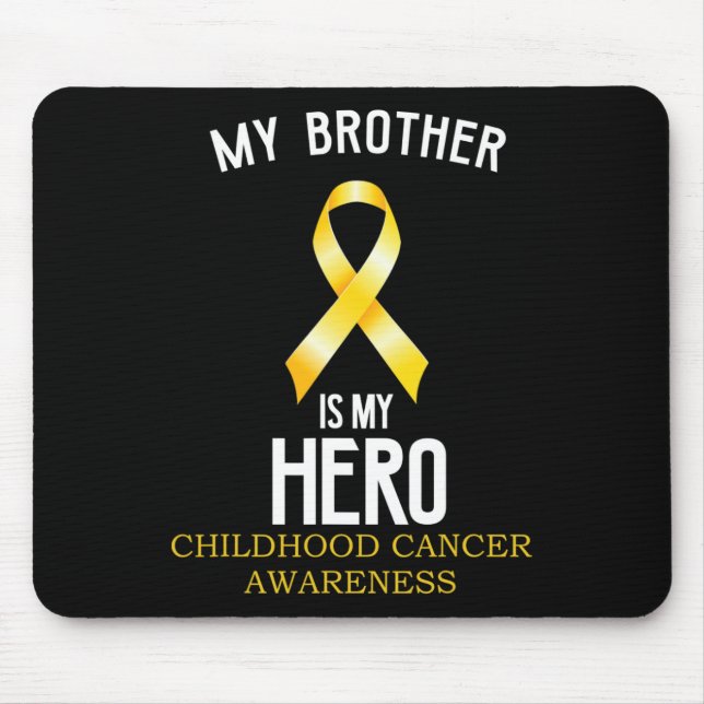 Alfombrilla De Ratón Conciencia sobre el cáncer infantil Mi hermano es  (Frente)