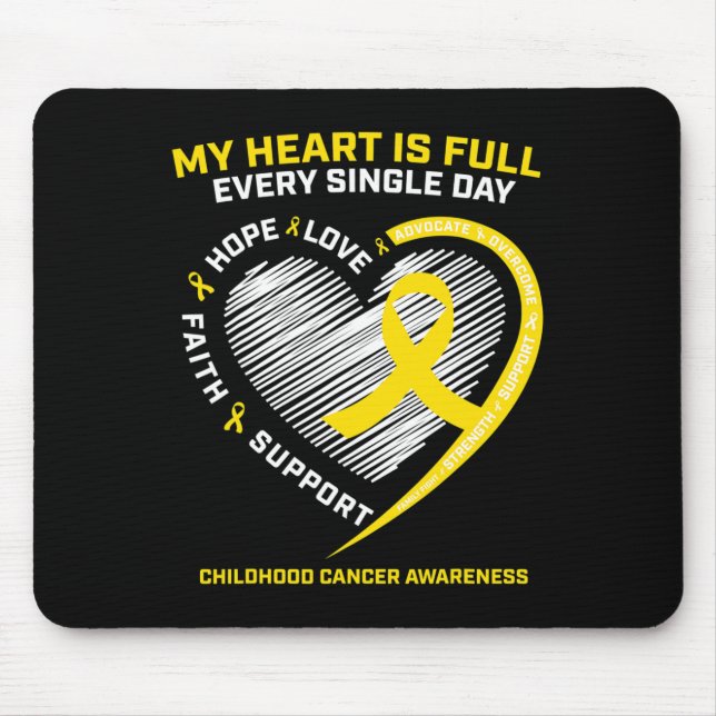 Alfombrilla De Ratón Conciencia sobre el cáncer infantil pediátrico onc (Frente)