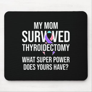 Alfombrilla De Ratón Conciencia sobre el cáncer Mamá Thyroidectomy Warr