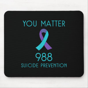 Alfombrilla De Ratón Conciencia sobre el suicidio - 988 Camisas - Preve