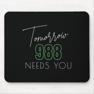 Alfombrilla De Ratón Conciencia sobre el suicidio 988 - Prevención del 