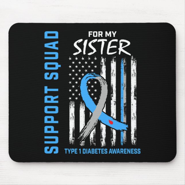 Alfombrilla De Ratón Conciencia sobre el T1D Partida de la Bandera de E (Frente)