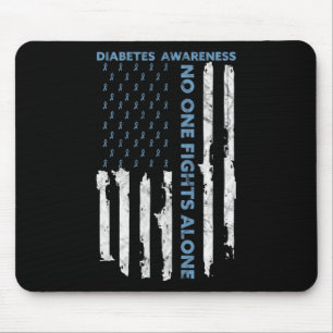 Alfombrilla De Ratón Conciencia sobre la diabetes Mes Guerrero de la Ba