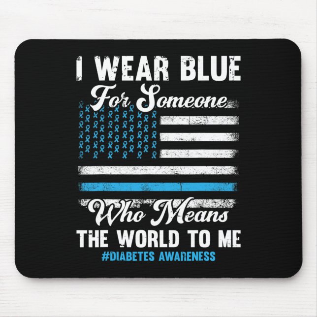 Alfombrilla De Ratón Conciencia sobre la diabetes T1d Apoya la bandera  (Frente)