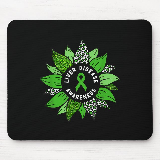 Alfombrilla De Ratón Conciencia sobre la enfermedad hepática Mes Enferm (Frente)