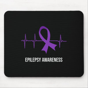 Alfombrilla De Ratón Conciencia sobre la epilepsia del diseño del ECG H