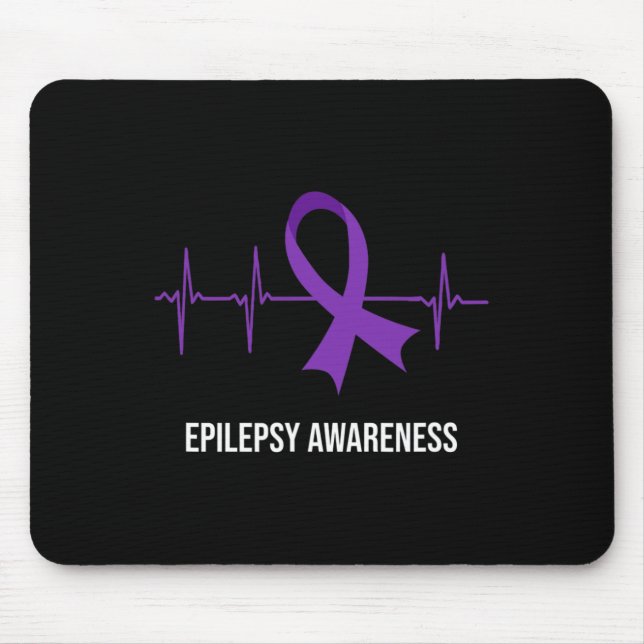 Alfombrilla De Ratón Conciencia sobre la epilepsia del diseño del ECG H (Frente)