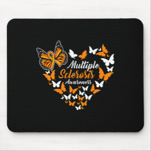 Alfombrilla De Ratón Conciencia sobre la esclerosis Sra. Naranja Ribbon
