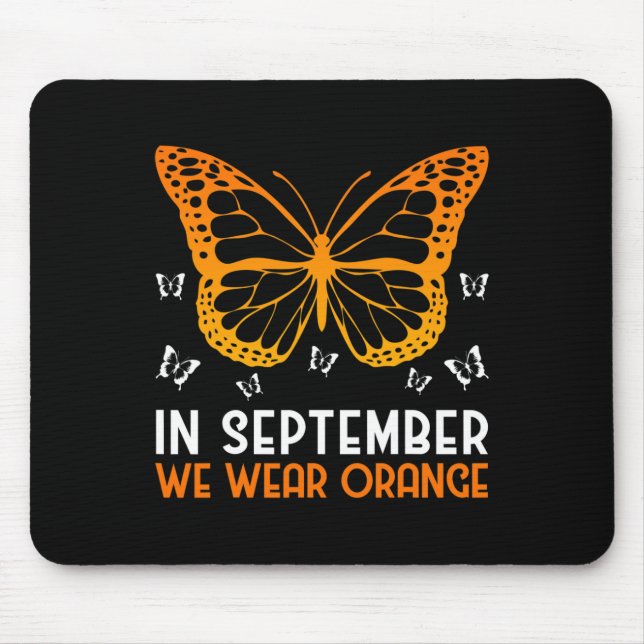 Alfombrilla De Ratón Conciencia Sobre La Leucemia En Septiembre Usamos  (Frente)