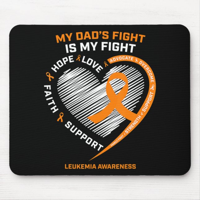 Alfombrilla De Ratón Conciencia sobre la leucemia Papi Hombres Mujeres  (Frente)