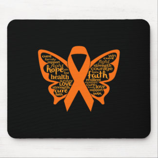 Alfombrilla De Ratón Conciencia sobre la leucemia por mariposa