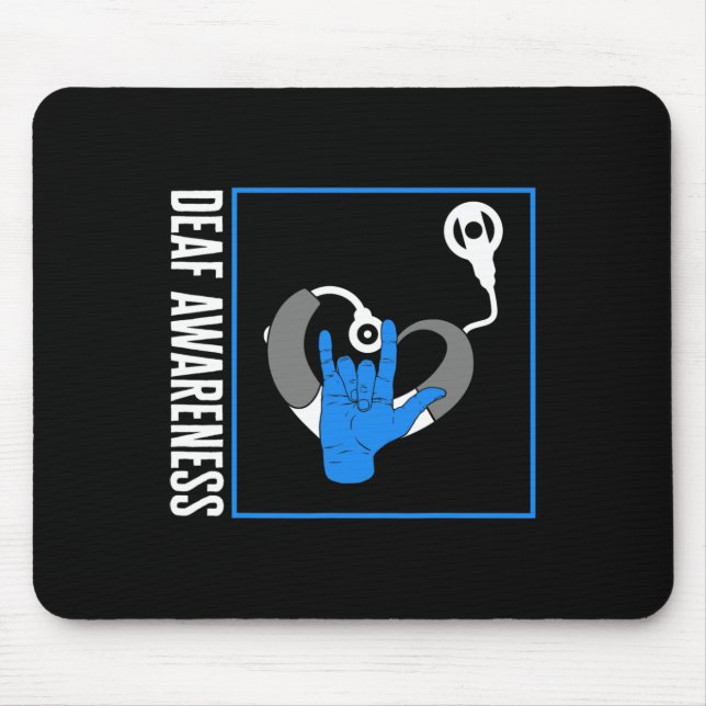 Alfombrilla De Ratón Conciencia sobre la pérdida de audición Implante C (Frente)