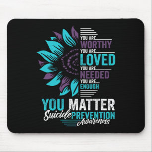 Alfombrilla De Ratón Conciencia sobre la prevención del suicidio que me