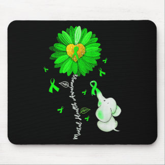 Alfombrilla De Ratón Conciencia sobre la salud mental Cinta verde giras